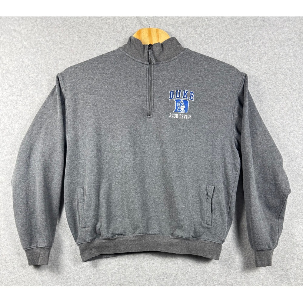 Stadium Athletics Duke Blue Devils Sweatshirt Mens XXL Gray Quarter Zip Pullover